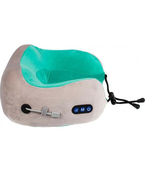 Массажеры: Дорожная подушка-подголовник Bradex KZ 0558 для шеи с завязками, серо-зелёная фотографии