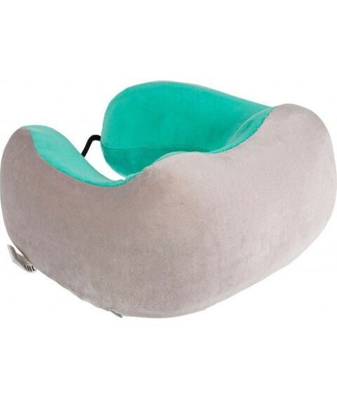 Массажеры: Дорожная подушка-подголовник Bradex KZ 0558 для шеи с завязками, серо-зелёная фотографии