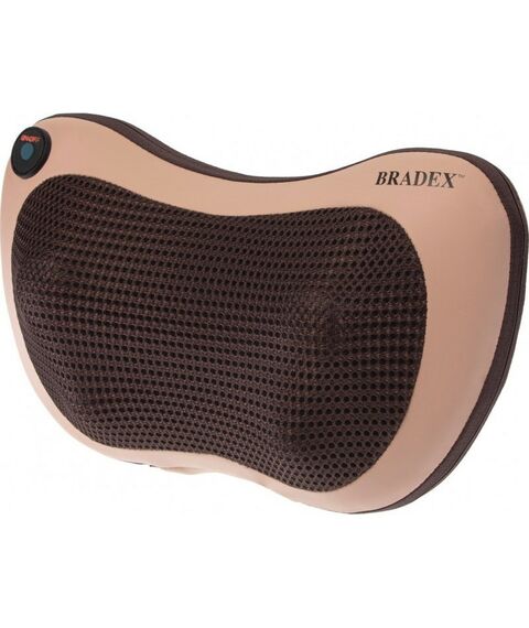 Массажеры: Массажная подушка с подогревом и разминающим массажем Bradex Шиацу бежевая [KZ 0573] фотографии