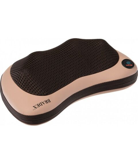 Массажеры: Массажная подушка с подогревом и разминающим массажем Bradex Шиацу бежевая [KZ 0573] фотографии