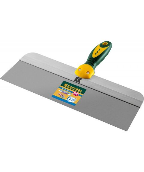 Штукатурный инструмент: Фасадный шпатель KRAFTOOL 350 мм широкое полотно алюминиевая направляющая двухкомпонентная ручка, нержавеющий [10036-350] фотографии