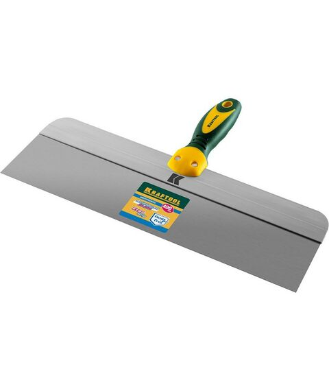 Штукатурный инструмент: Фасадный шпатель KRAFTOOL 400 мм широкое полотно алюминиевая направляющая двухкомпонентная ручка, нержавеющий [10036-400] фотографии