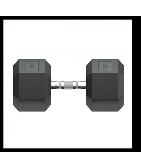 Гантели: Гантель гексагональная UNIXFIT 40 кг обрезиненная, пара фотографии