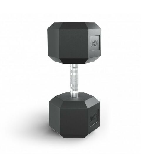 Гантели: Гантель гексагональная UNIXFIT 40 кг обрезиненная, пара фотографии