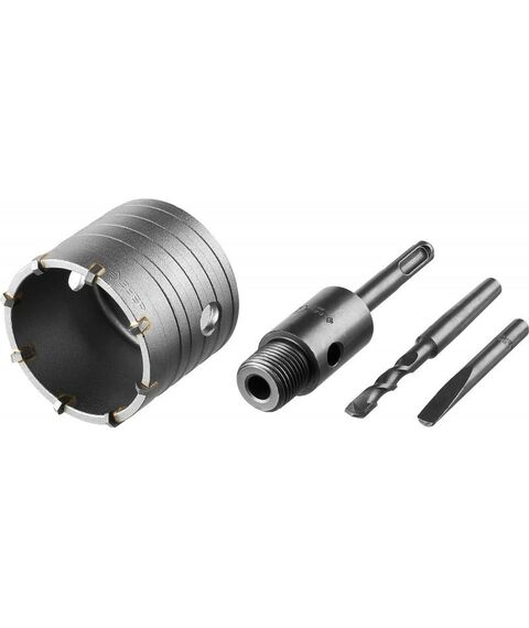 Буры, пики, коронки, сверла: Коронка по бетону с державкой Зубр Профессионал 65 мм SDS-plus, 8Т [2918-65] фотографии