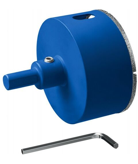 Буры, пики, коронки, сверла: Алмазная коронка Зубр Профессионал АГК d 50 мм центр. сверло, трехгр. хвост, Р60 [29850-50] фотографии