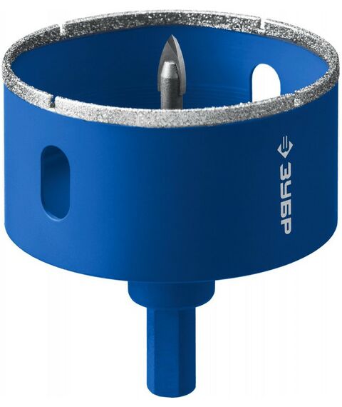 Буры, пики, коронки, сверла: Алмазная коронка Зубр Профессионал АГК d 50 мм центр. сверло, трехгр. хвост, Р60 [29850-50] фотографии