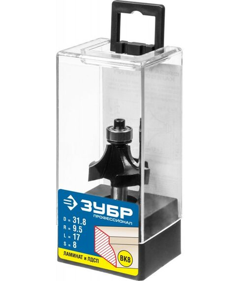 Принадлежности для фрезерных станков: Фреза кромочная калевочная Зубр №1 31.8x17мм радиус 9.5мм [28784-31.8] фотографии