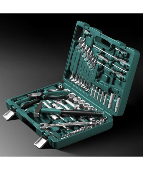 Наборы инструментов и ключи: Универсальный набор инструмента KRAFTOOL EXTREM-76 76 предметов, 1/2"+3/8"+1/4" [27889-H76] фотографии