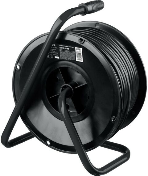 Удлинители электрические: Удлинитель на катушке STAYER S-207 ПВС, 2 х 0.75 мм2, 50 м, 2200 Вт [55073-50] фотографии