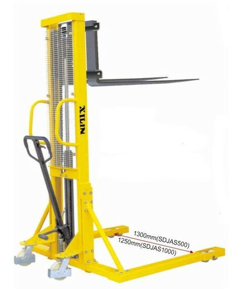 Штабелеры: Штабелер гидравлический XILIN SDJAS1016 1 т, 1.6 м, с раздвижными вилами и расширенными опорами [1006808] фотографии