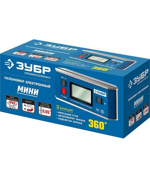 Угломеры, уклономеры: Электронный уровень-уклономер Зубр Профессионал МИНИ 0 - 90°, ±0.05° [34745] фотографии