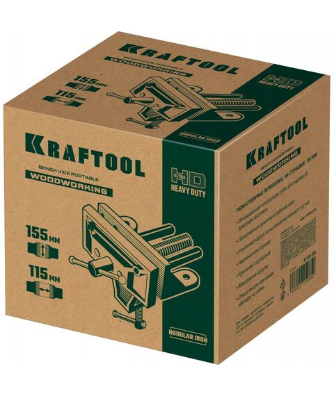 Тиски, струбцины, наковальни, верстаки: Столярные переносные тиски на струбцине KRAFTOOL 155 мм [32720-155] фотографии