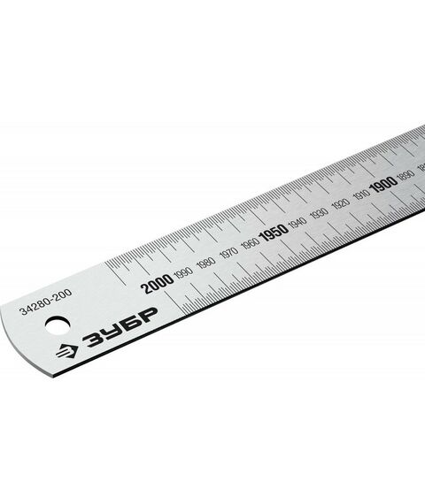 Рейки, линейки, прочие приспособления: усиленная нержавеющая линейка Зубр Профессионал Про-200 длина 2.0 м [34280-200] фотографии