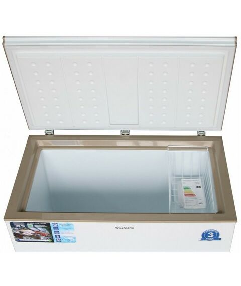 Морозильные камеры: Морозильный ларь WILLMARK СDF-363M компрессор TOSHIBA, функция "холодильник", объем 319 литров, цвет белый фотографии