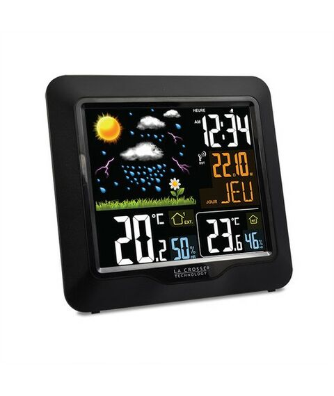 Гигрометры, метеостанции: Домашняя погодная станция с цветным экраном LaCrosse WS6820 цвет черный фотографии