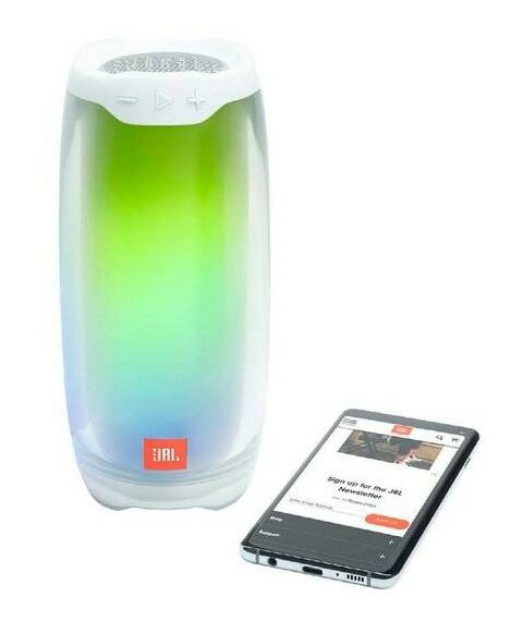 Колонки: Портативная колонка JBL PULSE 4 White [JBLPULSE4WHTAM] фотографии