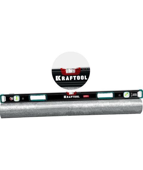 Строительные уровни: Сверхпрочный магнитный уровень KRAFTOOL A-RATE CONTROL 600 мм точность 0.3 мм/м, с зеркальным глазком [34988-60] фотографии