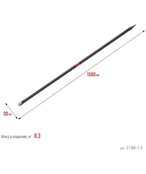Столярно-слесарный инструмент: Строительный лом Зубр 1500 мм d 30 мм [2186-1.5] фотографии