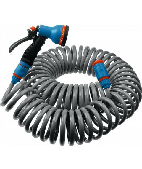 Шланги, системы водопровода и автополива: Спиральный шланг GRINDA PROLine 3/8" x 15 м пистолет-распылитель, адаптеры, поливочный набор [428495] фотографии