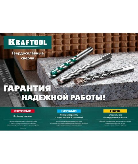 Наборы оснастки: Набор сверл по твёрдым материалам KRAFTOOL Hard 5 шт 4-5-6-8-10 мм [29177-H5] фотографии