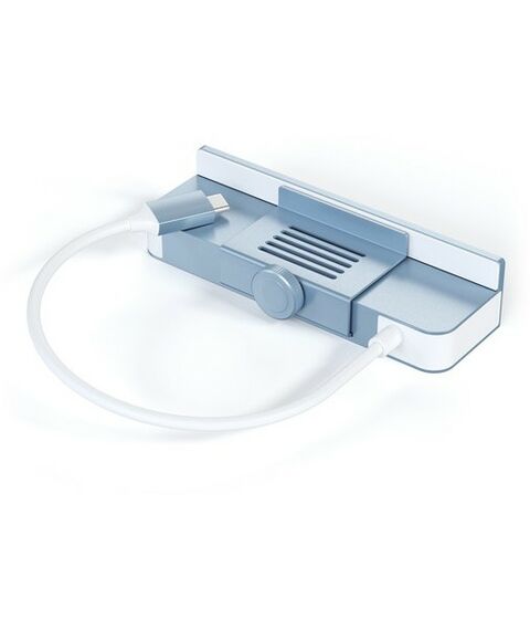 USB концентраторы (USB hub): USB-C-концентратор Satechi Aluminum USB-C Clamp Hub для 24" iMac, цвет синий [ST-UCICHB] фотографии