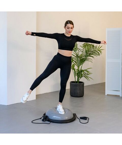 Фитнес оборудование: Полусфера балансировочная UNIX Fit Bosu с эспандерами, 58 см фотографии