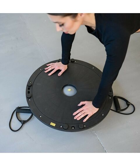 Фитнес оборудование: Полусфера балансировочная UNIX Fit Bosu с эспандерами, 58 см фотографии