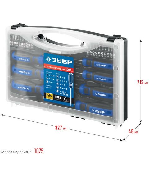 Отвертки: Набор отверток Зубр Профессионал 11 предметов [25241] фотографии