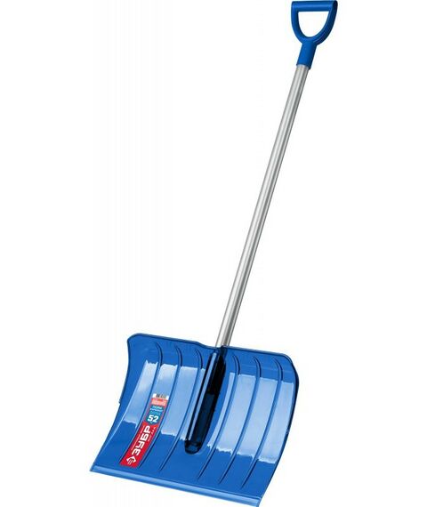 Лопаты: Снеговая лопата Зубр Профессионал АНГАРА ковш 52 см морозостойкий поликарбонат, ударопрочная, легкий черенок из алюминия, V-ручка [39980] фотографии