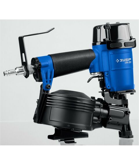 Пневмостеплеры: Пневматический кровельный нейлер Зубр Профессионал CRN-45 для барабанных гвоздей CRN (22-45 мм) [31920] фотографии