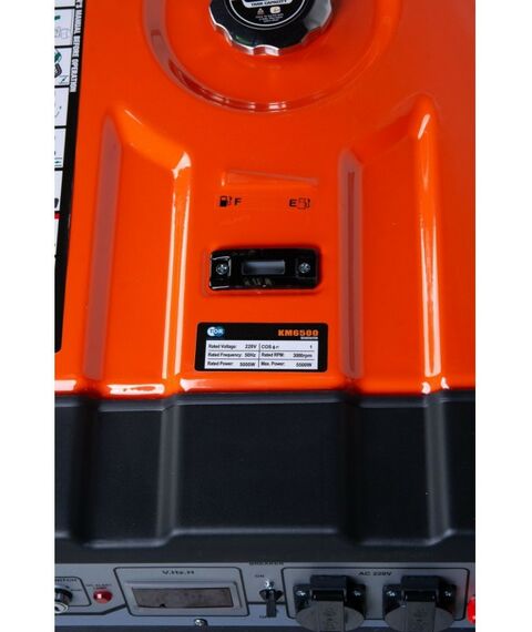 Электростанции: Генератор бензиновый TOR KM6500H 5,0 кВт 220В 27 л с кнопкой запуска и колесами [1018117] фотографии