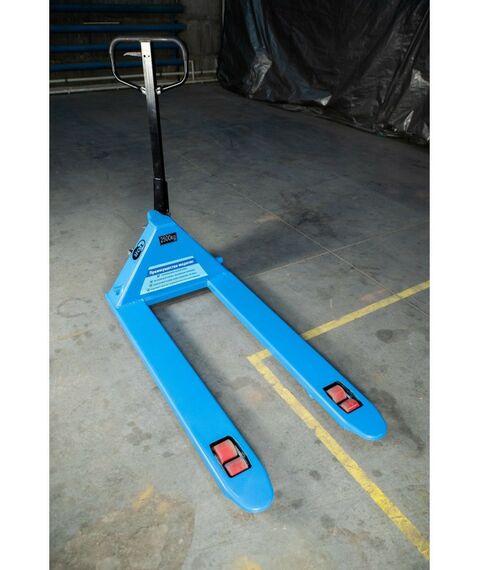 Складская техника: Тележка гидравлическая TOR RHP(BF) 2500 кг 1220х685 мм широковильная, полиуретан.колеса [1010177] фотографии