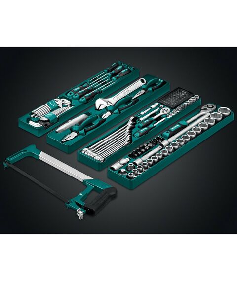 Наборы инструментов и ключи: Универсальный набор инструмента KRAFTOOL GRAND-152 152 предмета, 1/2"+1/4" [27978-H152] фотографии