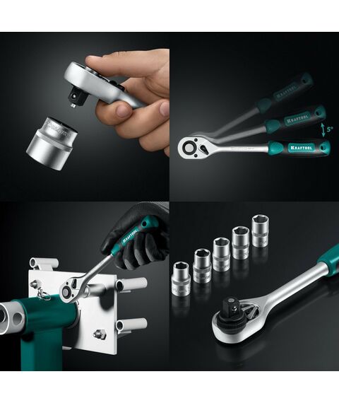 Наборы инструментов и ключи: Универсальный набор инструмента KRAFTOOL GRAND-152 152 предмета, 1/2"+1/4" [27978-H152] фотографии