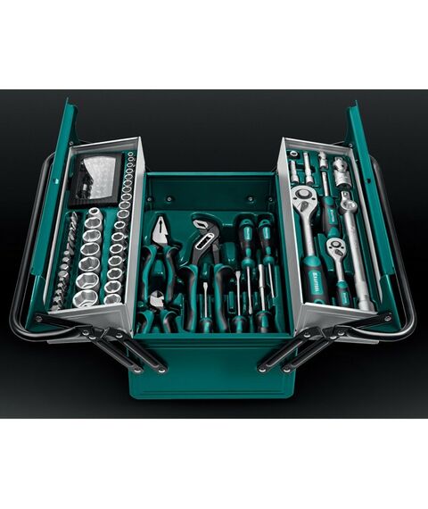 Наборы инструментов и ключи: Универсальный набор инструмента KRAFTOOL GRAND-99 99 предметов, 1/2"+1/4" [27978-H99] фотографии