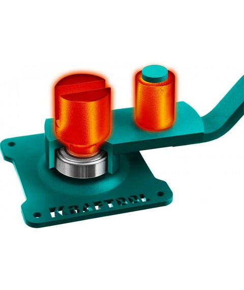 Станки для гибки и резки арматуры: Ручной станок для гибки арматуры на подшипнике KRAFTOOL 10 E острый гиб [23302] фотографии