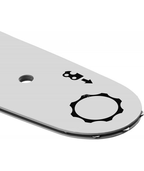 Шины для бензо и электропил: Шина для электро и бензо пил Зубр 70204-40 тип 4, шаг 3/8", паз 1.3 мм, 40 см [70204-40] фотографии