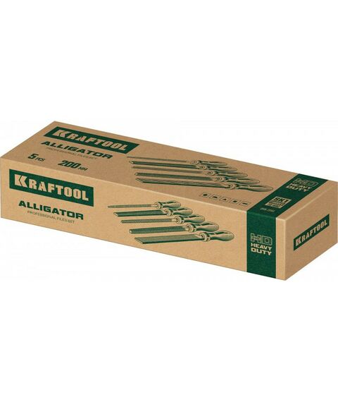 Столярно-слесарный инструмент: Набор напильников KRAFTOOL ALLIGATOR 200 мм двухкомпонентная рукоятка [16905] фотографии