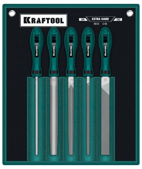 Столярно-слесарный инструмент: Набор напильников KRAFTOOL ALLIGATOR 200 мм двухкомпонентная рукоятка [16905] фотографии