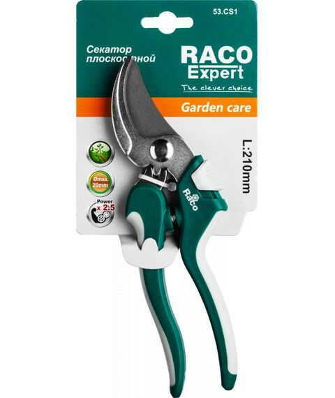 Кусторезы, ножницы, секаторы: Плоскостной секатор RACO S181 200 мм закаленная сталь, с двухкомпонентными рукоятками [4206-53/CS181] фотографии