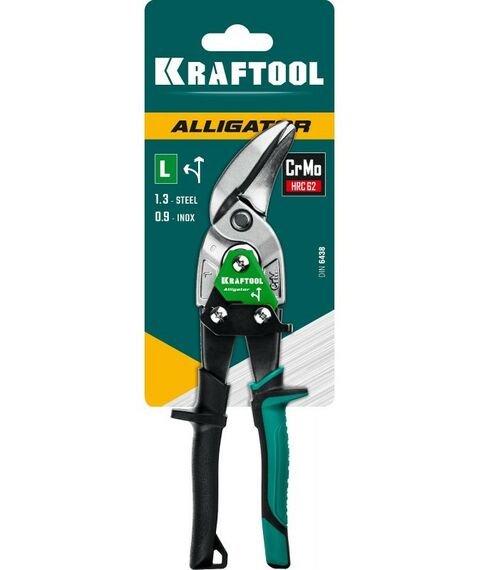 Ножницы по металлу: Усиленные ножницы по металлу с выносом KRAFTOOL Alligator 2328-OL 250 мм, левые фотографии