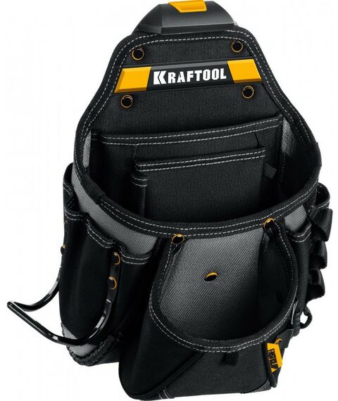 Ящики и сумки для инструмента: Поясная сумка KRAFTOOL KP-27 с быстросъёмным креплением FastClip, 27 карманов и петли, 350 х 260 мм [38773] фотографии