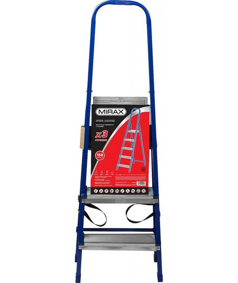 Стремянки и лестницы: Стальная стремянка MIRAX 38800-03 3 ступени, 60 см фотографии