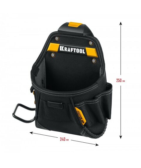 Ящики и сумки для инструмента: Поясная сумка KRAFTOOL KP-6 с быстросъёмным креплением FastClip, 6 карманов и петель, 240 х 250 мм [38775] фотографии