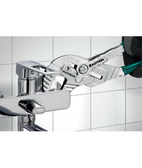Столярно-слесарный инструмент: Клещи переставные-гаечный ключ KRAFTOOL Vise-Wrench 300 мм [22068] фотографии