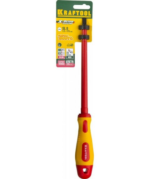 Отвертки: Высоковольтная отвертка KRAFTOOL SL8 х 175 мм [250083-8.0-175] фотографии
