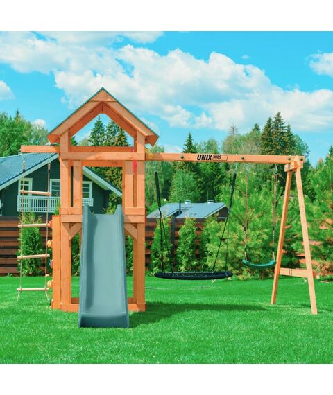 Детские спортивные комплексы: Детский игровой комплекс UNIX Kids 6 в 1 Dark Green фотографии