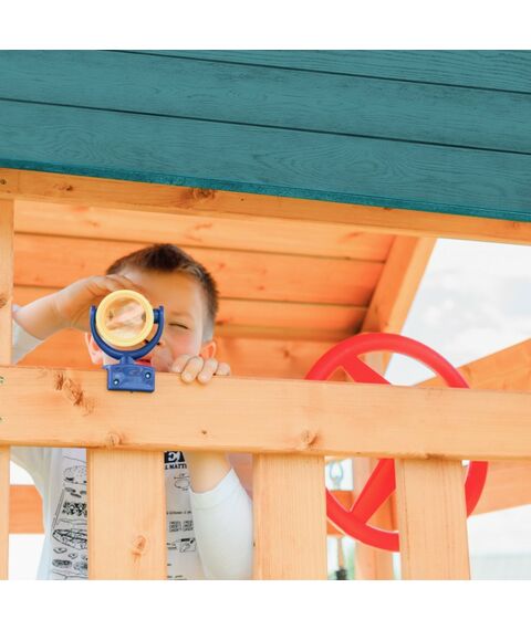 Детские спортивные комплексы: Детский игровой комплекс UNIX Kids 6 в 1 Dark Green фотографии