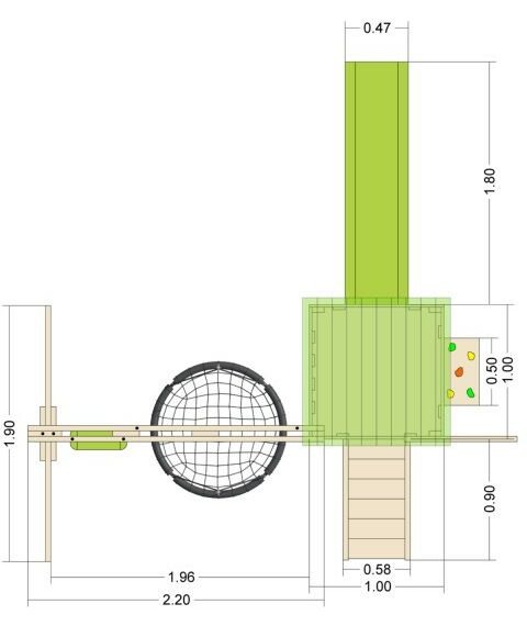 Детские спортивные комплексы: Детский игровой комплекс UNIX Kids 6 в 1 Dark Green фотографии